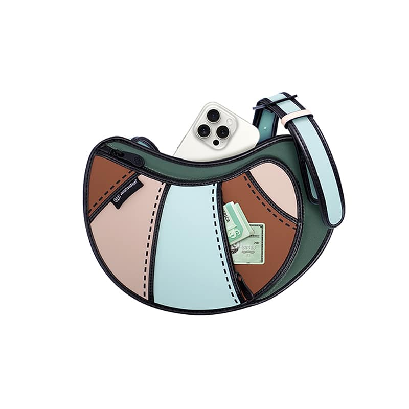 Croissant Bag – 2D Cartoon Design, Adjustable Strap - Image 5