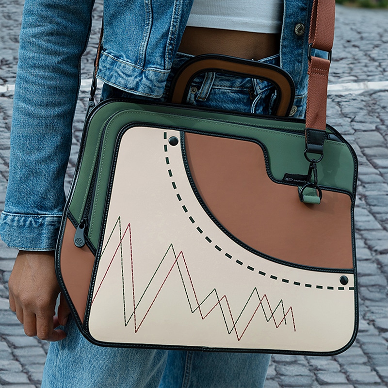 Crush 2D Cartoon Bag – Heartbeat Embroidery,Versatile - Image 4