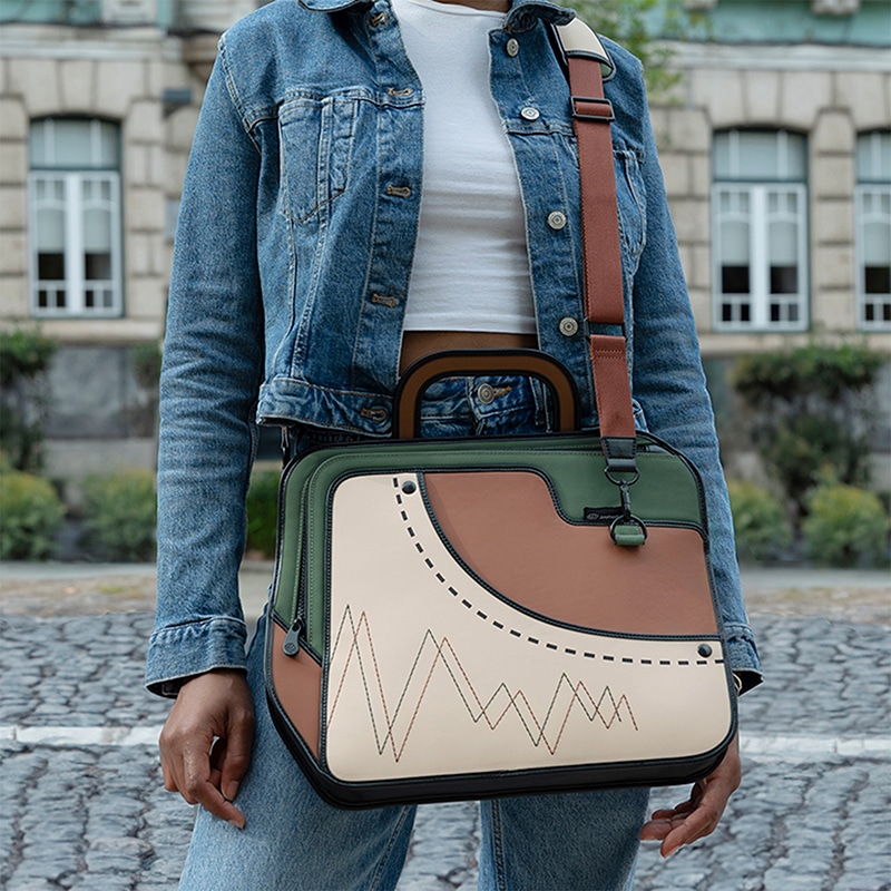 Crush 2D Cartoon Bag – Heartbeat Embroidery,Versatile - Image 2