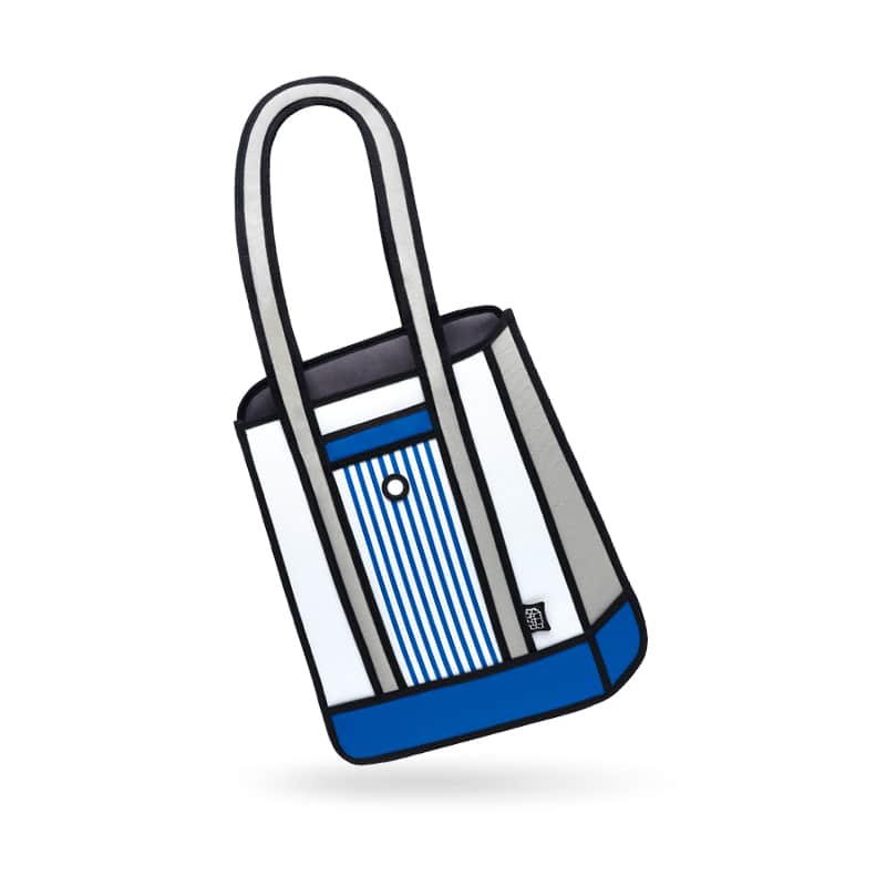 Jumpfrompaper 2D Cartoon Stripe Tote - Image 4