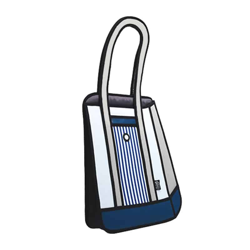 Jumpfrompaper 2D Cartoon Stripe Tote - Image 3