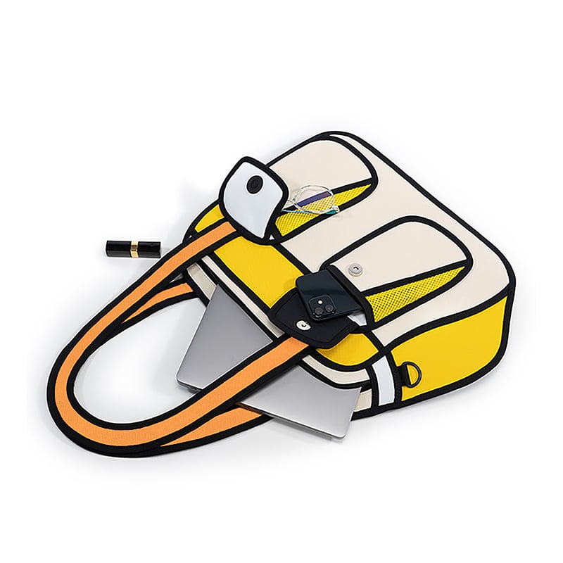 2D Cartoon Shoulder Bag - Bonjour - Image 5