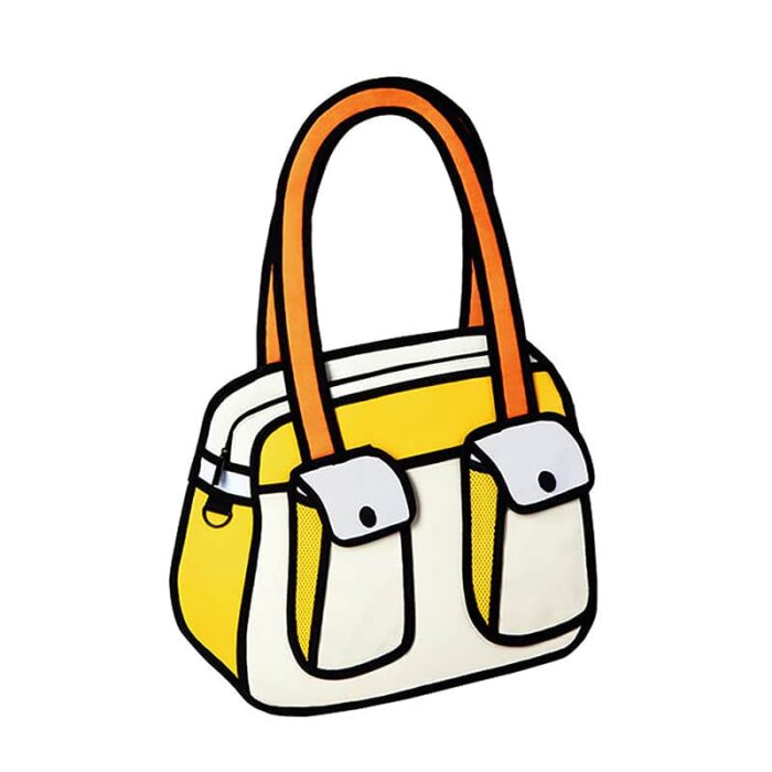 2D Cartoon Shoulder Bag - Bonjour