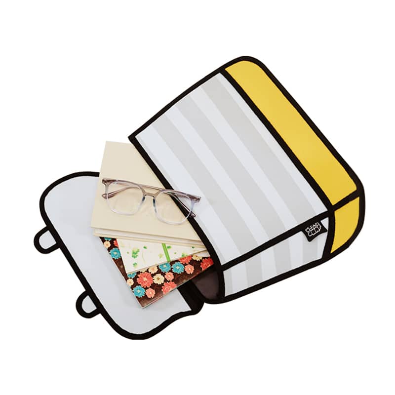 Funny Striped 2D Cartoon Handbag - Image 6