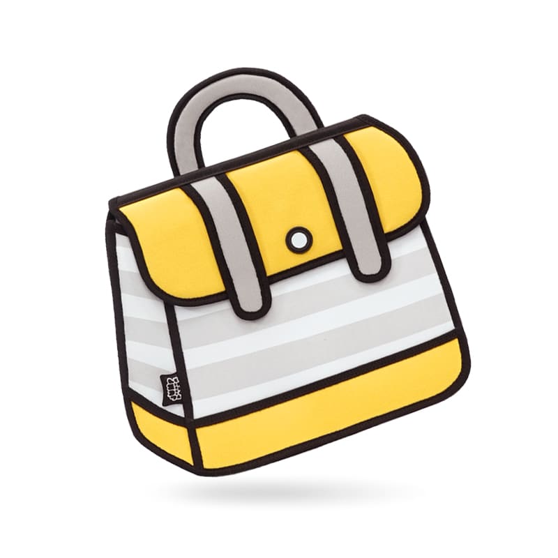 Funny Striped 2D Cartoon Handbag - Image 3